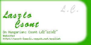 laszlo csont business card